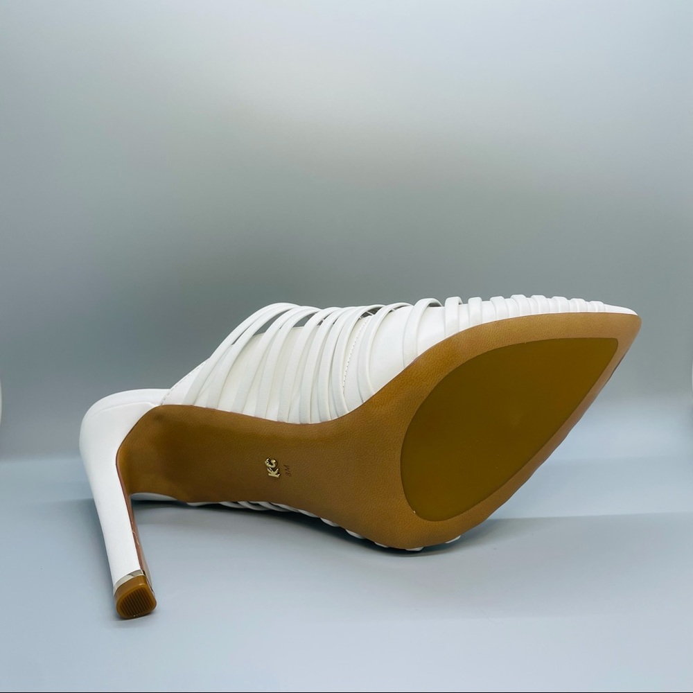 Kenneth Cole Heeled Mules - White Architectural Size 8 - Picture 4 of 5